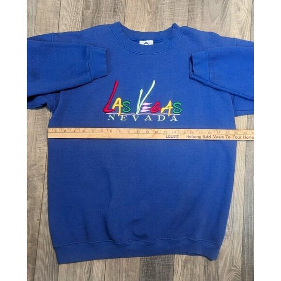Vintage Las Vegas Nevada Sweatshirt Medium Crewneck‎ Gambling Tourist USA 90s - Picture 7 of 12